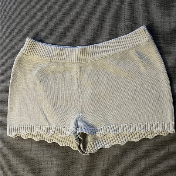 Cotton On Pants - Cotton On Ribbed Knit Shorts in Cream